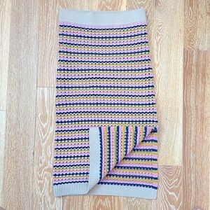 New White + Warren crochet maxi skirt